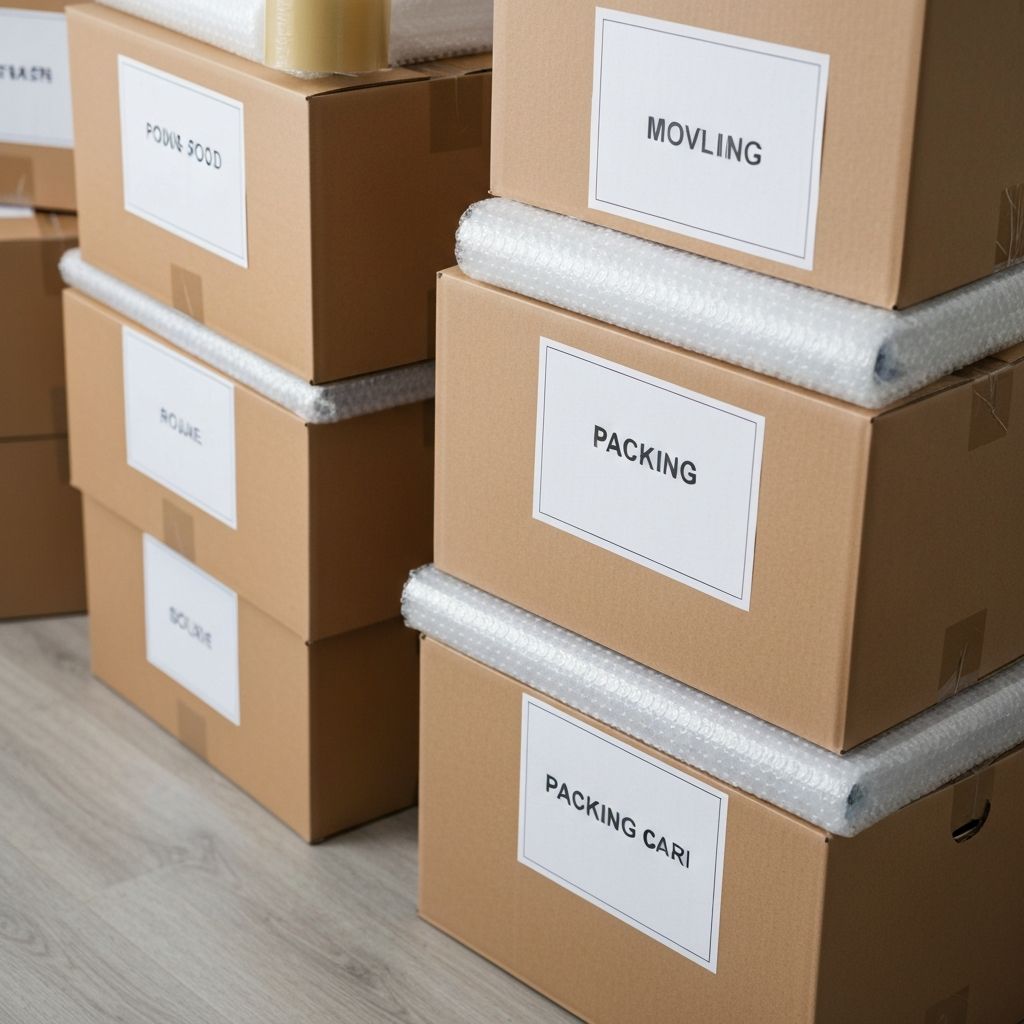 Umzugskartons und professionelles Verpackungsmaterial